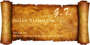 Gulis Titanilla névjegykártya